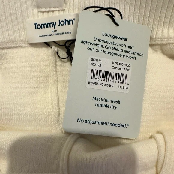 NWT! TOMMY JOHN JOGGER